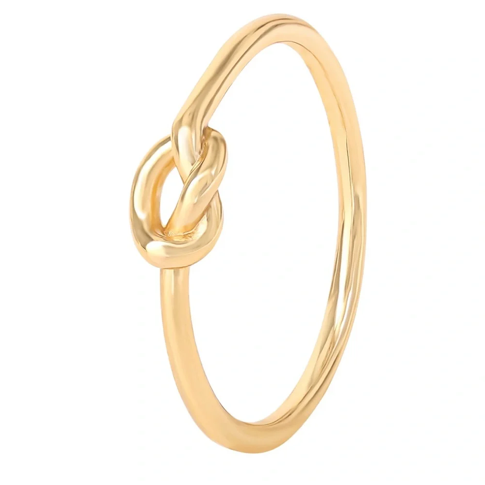✨🌿 Jessica Simpson 14 karat Gold Plated Knot & Heart Ring Set, 2